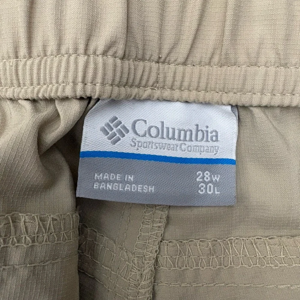 Columbia Men's Cargo Pants with Belt Size 28W 30L Hiking Outdoors Fishing